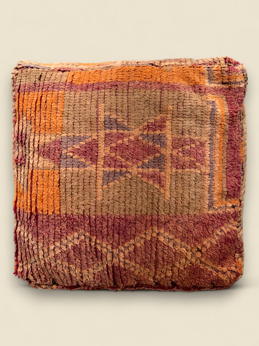 Top of Azegraw pouffe with geometric design