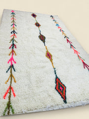 Moroccan Berber rug Tafouya design displayed flat on floor