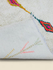 Backside of Tafouya rug showing traditional handwoven wool texture