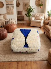 Handcrafted Moroccan Ottoman Styled Beside Leather Sofa