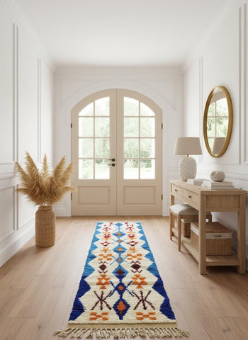 Moroccan Berber runner rug in entryway