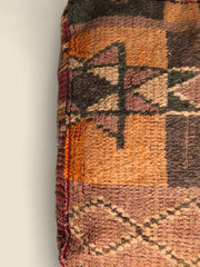 Details of Wool Vintage Pouffe Berber Handmade 