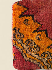 Close-Up Photo of Moroccan Berber Wool Pouffe 