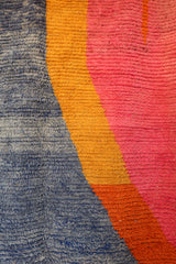 Close-up of the Zafira Berber Rug showcasing bold diagonal stripes 