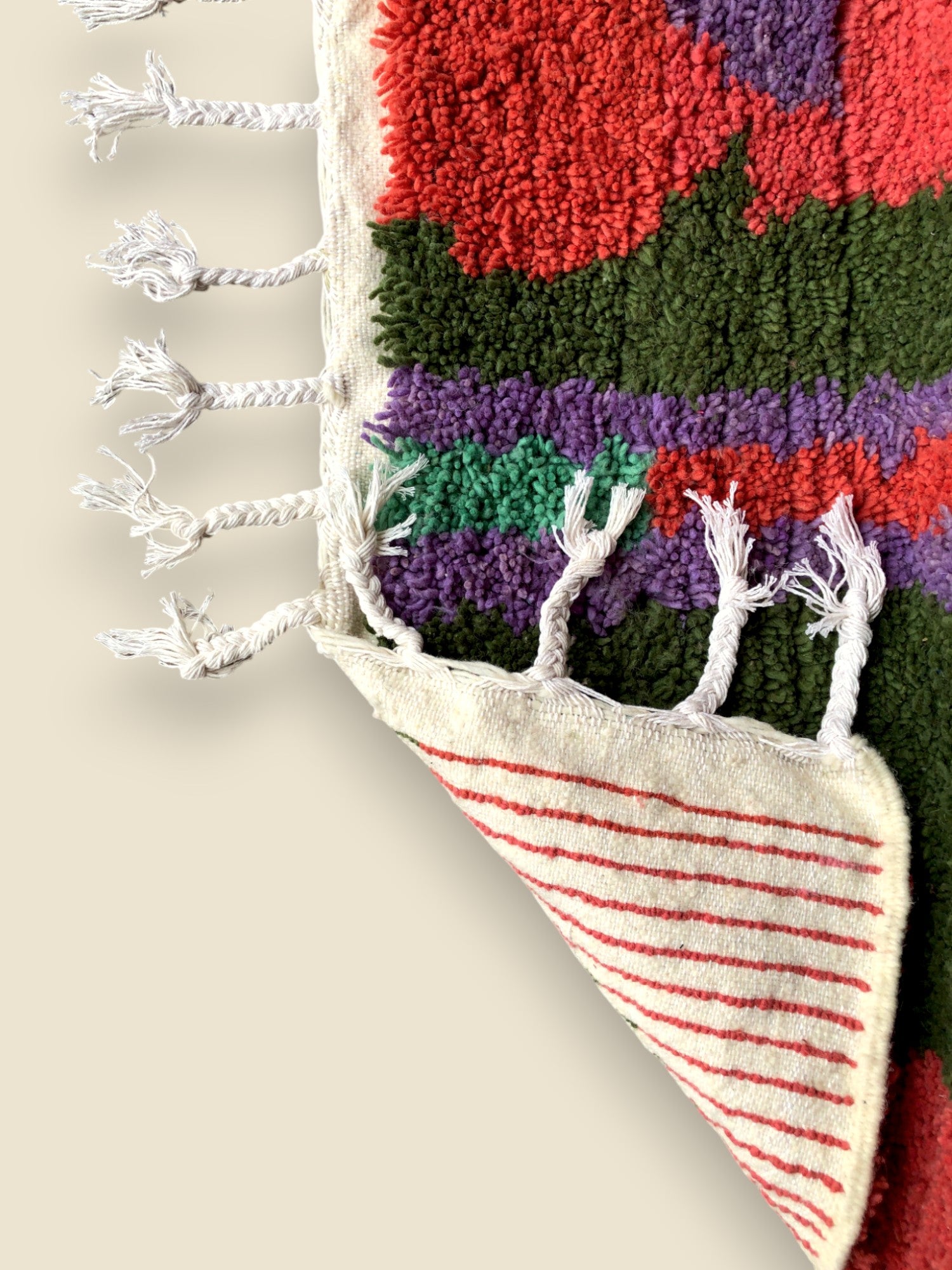 The Back of Nadia  Moroccan Rug 