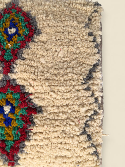 Details of Wool Moroccan Berber Pouffe 