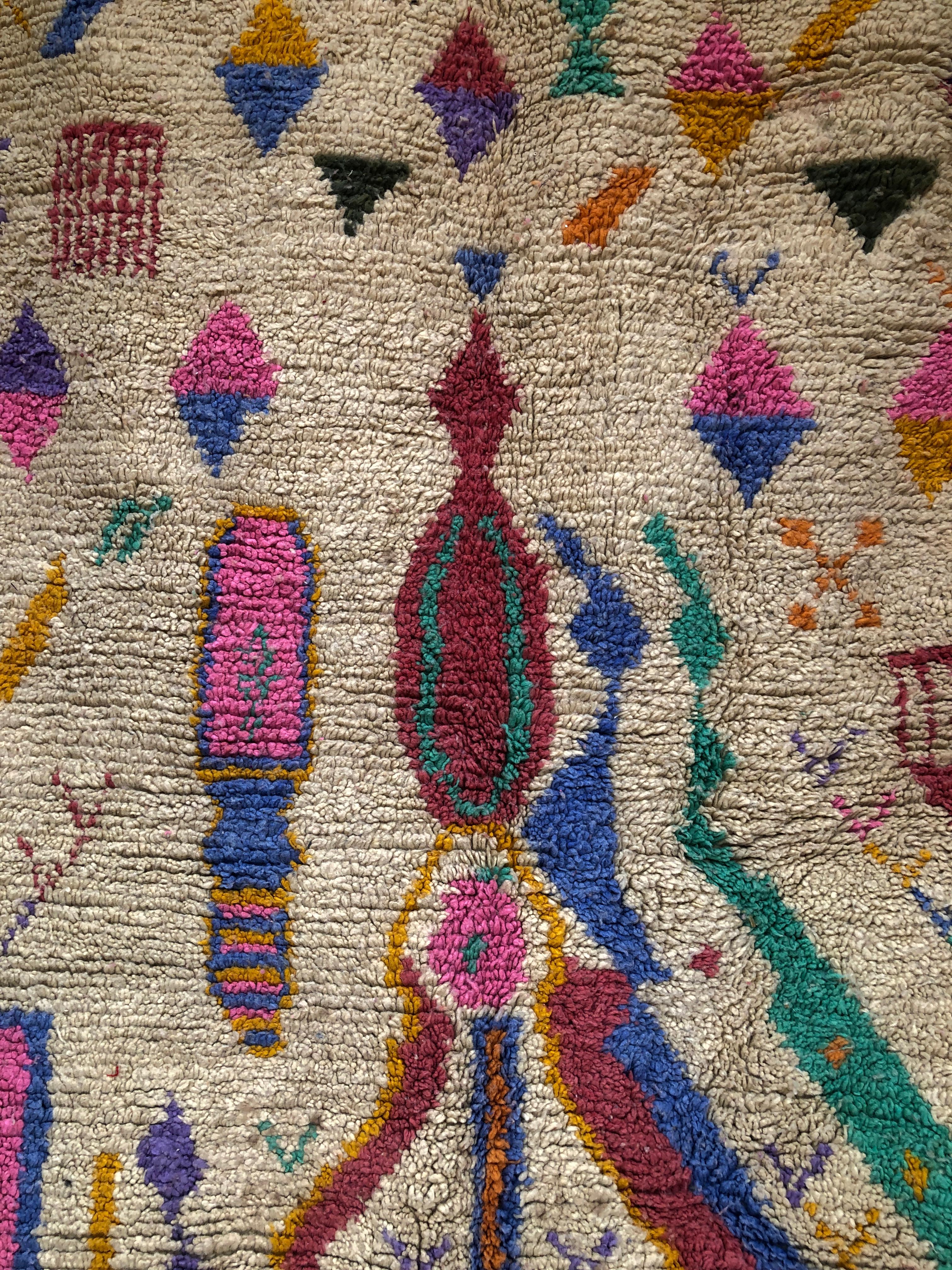 Details of wool Moroccan Rug 