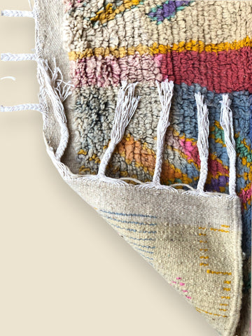 the back of Zahra rug