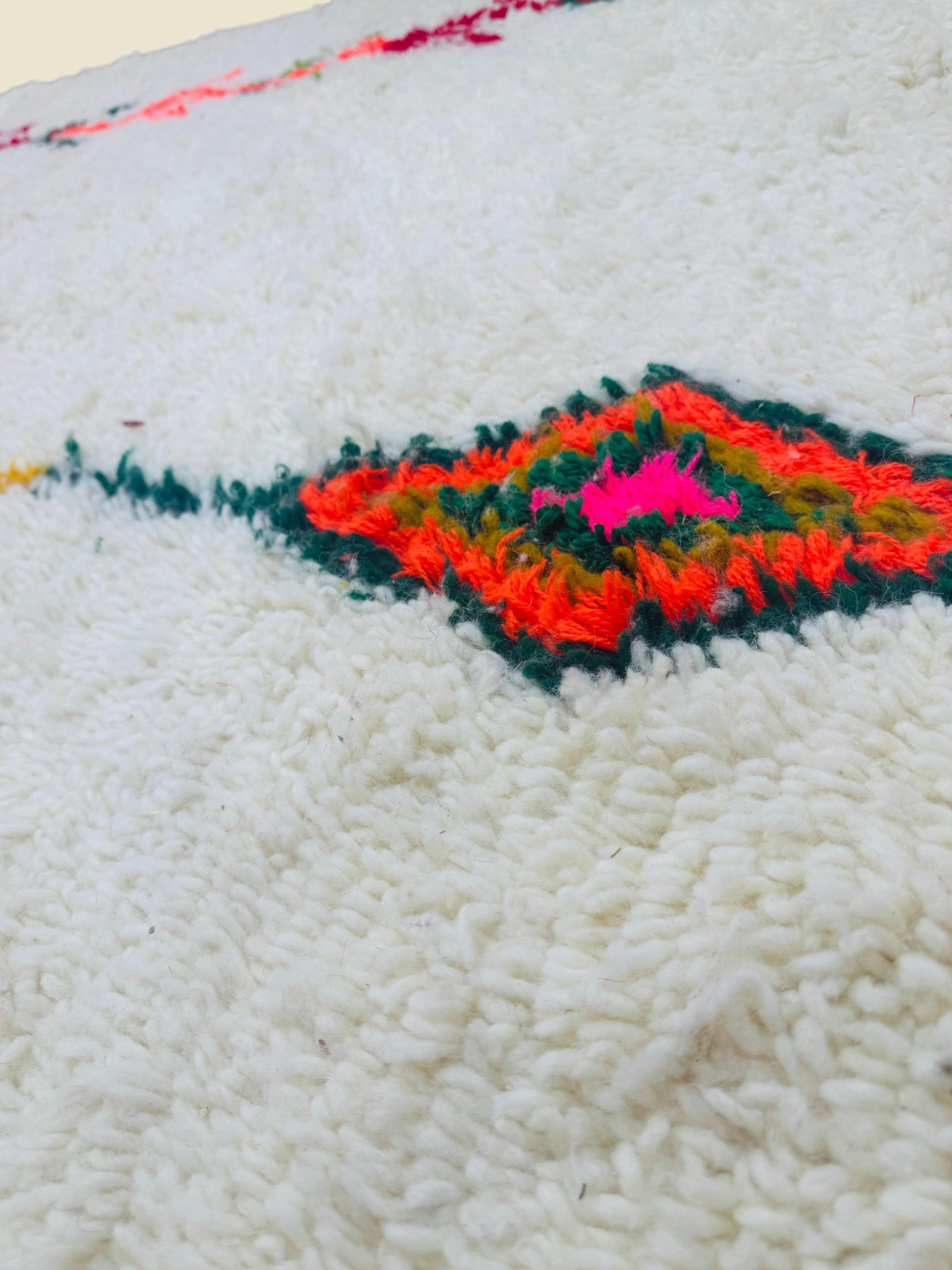 Moroccan Design in a wool berber rug 
