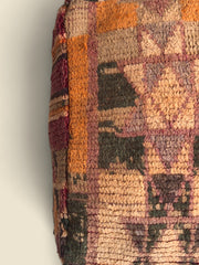 Side top view shows Details of Berber Pouffe