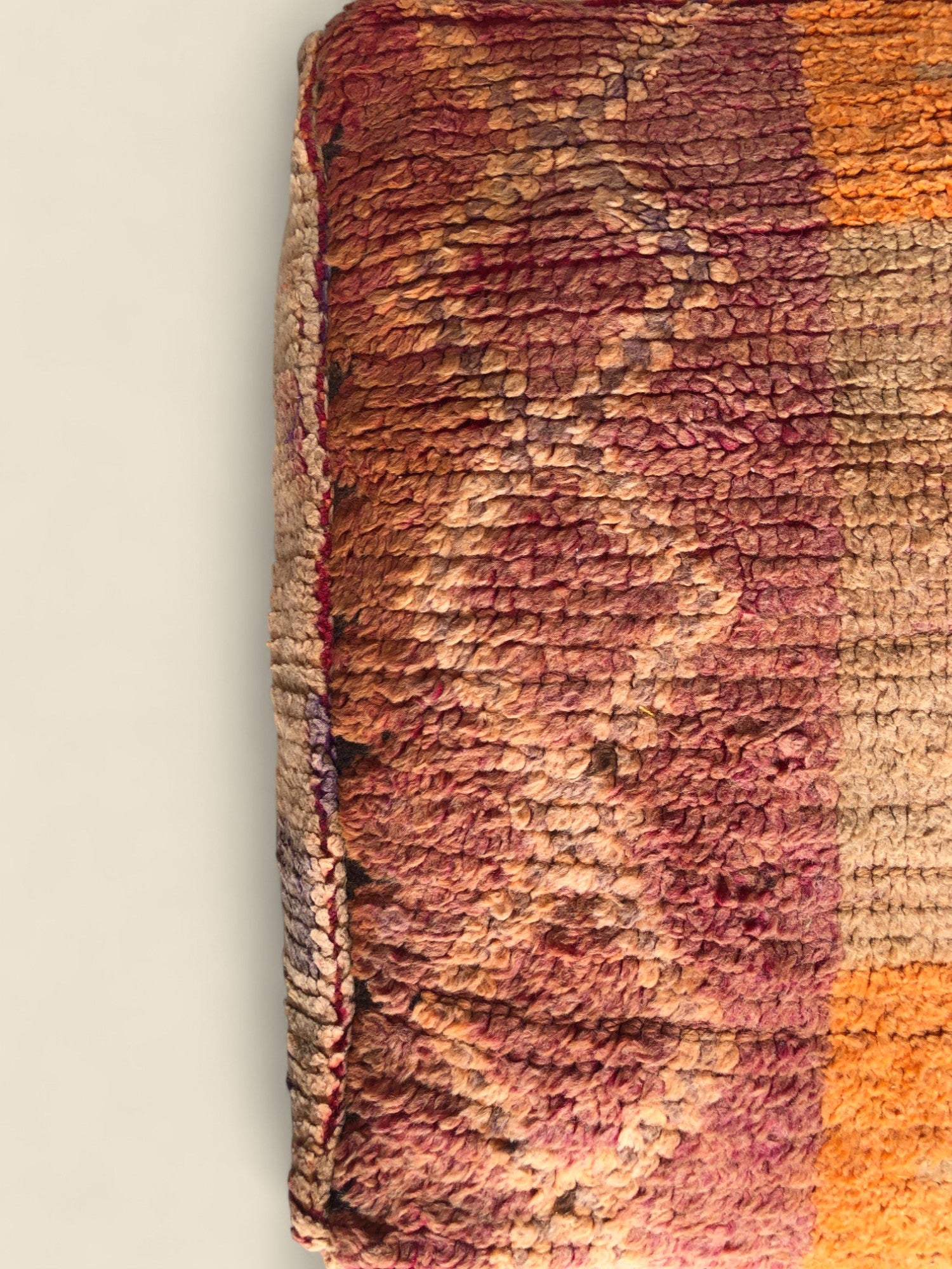 Handwoven Tazallit Moroccan pouffe 