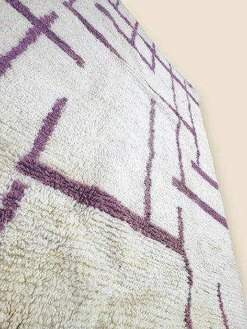 Close-up photo shows wool berber rug 