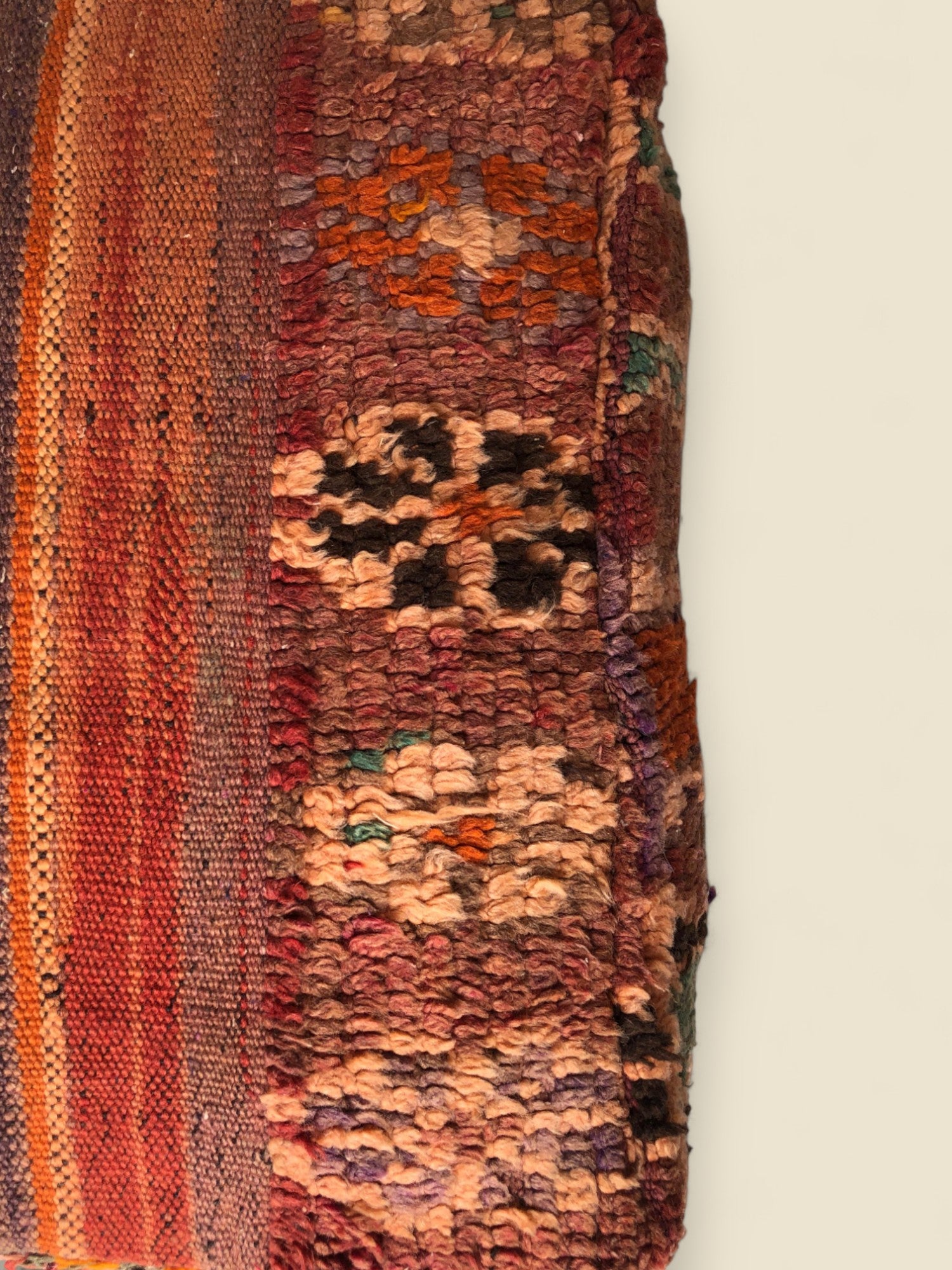 Close-up of textured wool detail 