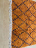 Tala Handmade Moroccan Wool Area Rug | Orange Geometric Carpet