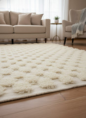 close up photo shows the details of the rug 