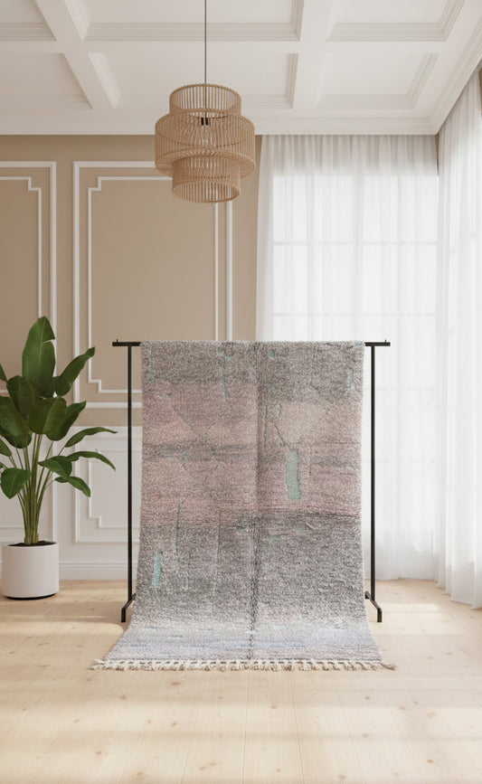 Authentic Moroccan Berber Tifra rug with plush wool texture